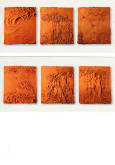 Postkarten - Relief Schöpfungsgeschichte Wendelinus-Kapelle Wörth